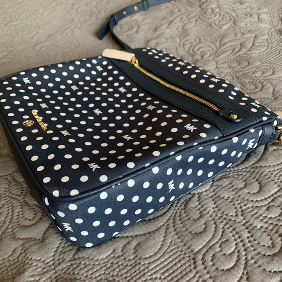 Michael Kors Navy Polka Dot Crossbody Bag - Picture 10 of 16